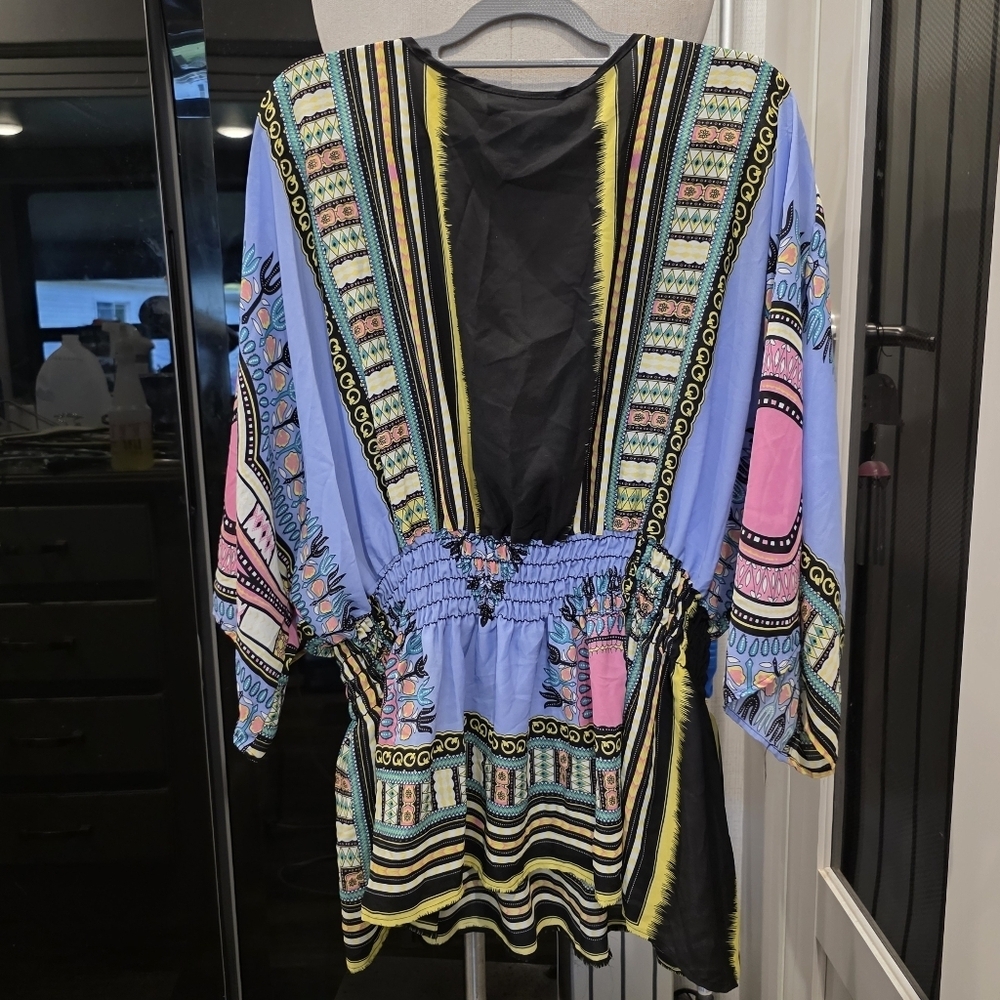 Ashley Stewart Multicolor Boho Tunic - Picture 3 of 4